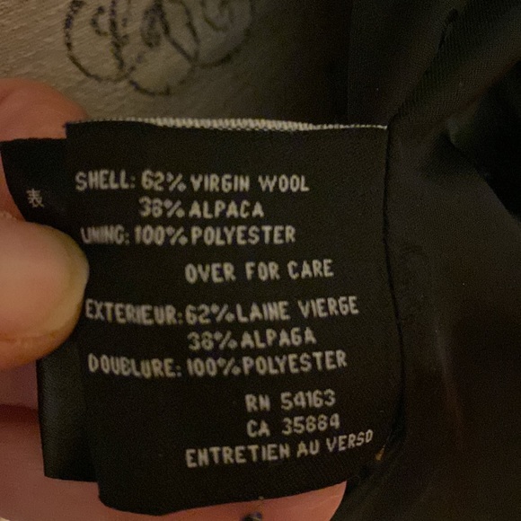 Cole Haan Maroon Wool Coat as 8 - Picture 5 of 5